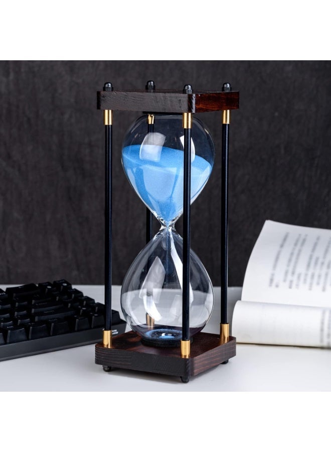 Hourglass 20 Minutes Wooden  Decoration Hourglass Gift for Home, Desk, Office Decoration (Blue Sand) - Image 2